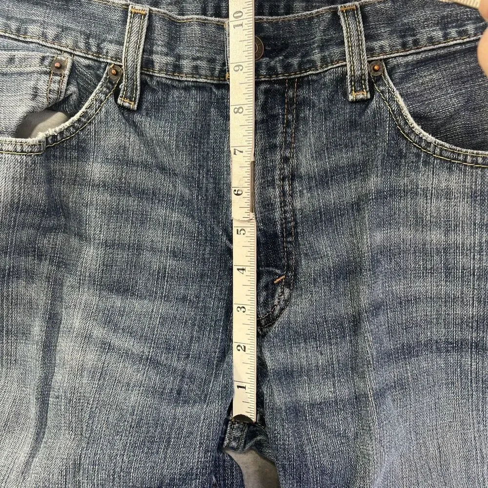 Levi's 559 Jeans Mens 33 Blue Straight Relaxed Fit Distressed Measures 33x31 - Picture 10 of 14